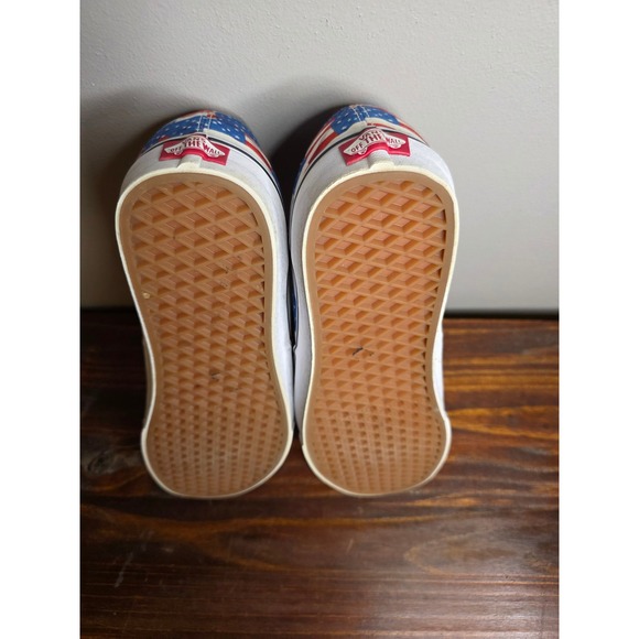 Vans Authentic American Flag Stars and Stripes Mens 13 Low Top Sneakers 721356 - Picture 4 of 4